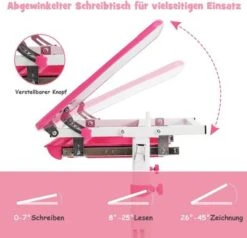 COSTWAY® Kinderschreibtisch Höhenverstellbar Neigbar -Mytoys Home Store 23965153 04