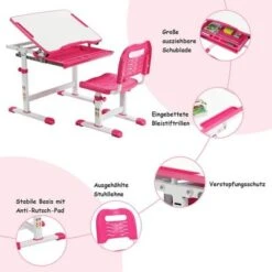 COSTWAY® Kinderschreibtisch Höhenverstellbar Neigbar -Mytoys Home Store 23965153 06