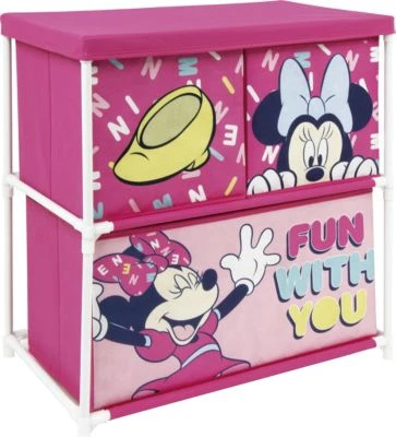 Aufbewahrungsregal Minnie Mouse, 3 Schubladen, 53x30x60 Cm 3 Aufbewahrungsregal Minnie Mouse, 3 Schubladen, 53x30x60 Cm