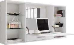 VCM Schminktisch Wand Frisiertisch Schminkschrank Wandregal Spiegel Teala