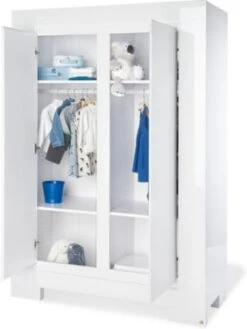Pinolino Kleiderschrank SKY, 2-türig, Weiß/Hochglanz 7 Pinolino Kleiderschrank SKY, 2-türig, Weiß/Hochglanz -Mytoys Home Store 2416490 03