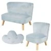 Roba Bundle Lil Sofa - 1x Kindersofa Groß, 1x Kindersessel Und 1x Dekokissen In Wolkenform Hellblau/sky 1 Roba Bundle Lil Sofa - 1x Kindersofa Groß, 1x Kindersessel Und 1x Dekokissen In Wolkenform Hellblau/sky -Mytoys Home Store 24267563 01