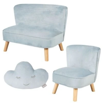 Roba Bundle Lil Sofa - 1x Kindersofa Groß, 1x Kindersessel Und 1x Dekokissen In Wolkenform Hellblau/sky 3 Roba Bundle Lil Sofa - 1x Kindersofa Groß, 1x Kindersessel Und 1x Dekokissen In Wolkenform Hellblau/sky