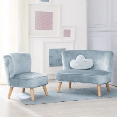 Roba Bundle Lil Sofa - 1x Kindersofa Groß, 1x Kindersessel Und 1x Dekokissen In Wolkenform Hellblau/sky 4 Roba Bundle Lil Sofa - 1x Kindersofa Groß, 1x Kindersessel Und 1x Dekokissen In Wolkenform Hellblau/sky – Bild 2