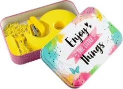 Die Spiegelburg Mini-Schreibtischset I LOVE PAPER, 15-tlg. In Metalldose