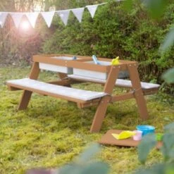 Roba Kindersitzgarnitur Outdoor + Mit Spielwannen Und Bankkissen, Teak -Mytoys Home Store 24328503 05