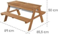 Roba Kindersitzgarnitur Outdoor + Mit Spielwannen Und Bankkissen, Teak -Mytoys Home Store 24328503 06