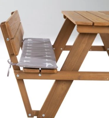 Roba Kindersitzgruppe 'PICKNICK For 4' Outdoor + Mit Lehne Und Bankkissen, Teak 7 Roba Kindersitzgruppe 'PICKNICK For 4' Outdoor + Mit Lehne Und Bankkissen, Teak – Bild 5