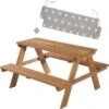 Roba Kindersitzgarnitur Outdoor + Mit Bankkissen, Teak
