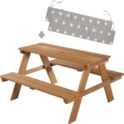 Roba Kindersitzgarnitur Outdoor + Mit Bankkissen, Teak