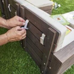 KidKraft OUTDOOR SECTIONAL, OTTOMAN & UMBRELLA SET - BEAR BROWN & BEIGE -Mytoys Home Store 24383301 04