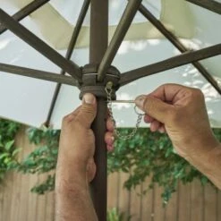 KidKraft OUTDOOR SECTIONAL, OTTOMAN & UMBRELLA SET - BEAR BROWN & BEIGE -Mytoys Home Store 24383301 05