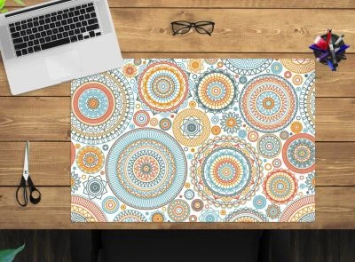 Coveryourdesk Schreibtischunterlage Schreibtischunterlage Schreibtischunterlage Für Kinder Und Erwachsene – “Mandala Mit Kreisen“ – Aus Erstklassigem, Strapazierfähigem Vinyl (Kunststoff) – 60 X 40 Cm 4 Coveryourdesk Schreibtischunterlage Schreibtischunterlage Schreibtischunterlage Für Kinder Und Erwachsene – “Mandala Mit Kreisen“ – Aus Erstklassigem, Strapazierfähigem Vinyl (Kunststoff) – 60 X 40 Cm – Bild 2