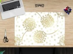 Coveryourdesk Schreibtischunterlage Schreibtischunterlage Schreibtischunterlage Für Kinder Und Erwachsene – “Goldene Pusteblume“ – Aus Erstklassigem, Strapazierfähigem Vinyl (Kunststoff) – 60 X 40 Cm -Mytoys Home Store 24598617 02