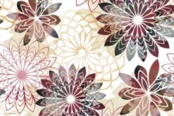 Coveryourdesk Schreibtischunterlage Schreibtischunterlage Schreibtischunterlage Für Kinder Und Erwachsene – “Verschiedene Abstrakte Blüten“ – Aus Erstklassigem, Strapazierfähigem Vinyl (Kunststoff) – 6