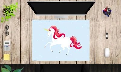 Coveryourdesk Schreibtischunterlage Schreibtischunterlage Für Kinder Und Erwachsene – “Einhorn Mit Roter Mähne Und Schweif“ – Aus Erstklassigem, Strapazierfähigem Vinyl (Kunststoff -BPA Frei) – 70 X 50 4 Coveryourdesk Schreibtischunterlage Schreibtischunterlage Für Kinder Und Erwachsene – “Einhorn Mit Roter Mähne Und Schweif“ – Aus Erstklassigem, Strapazierfähigem Vinyl (Kunststoff -BPA Frei) – 70 X 50 – Bild 2