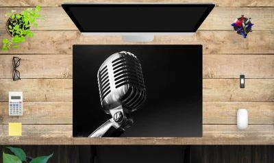 Coveryourdesk Schreibtischunterlage Schreibtischunterlage Für Kinder Und Erwachsene – “Elvis Mikrofon Rockabilly“ – Aus Erstklassigem, Strapazierfähigem Vinyl (Kunststoff -BPA Frei) – 70 X 50 Cm – Mad 4 Coveryourdesk Schreibtischunterlage Schreibtischunterlage Für Kinder Und Erwachsene – “Elvis Mikrofon Rockabilly“ – Aus Erstklassigem, Strapazierfähigem Vinyl (Kunststoff -BPA Frei) – 70 X 50 Cm – Mad – Bild 2