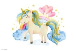 Coveryourdesk Schreibtischunterlage Schreibtischunterlage Schreibtischunterlage Für Kinder Und Erwachsene – “Einhorn In Den Wolken“ – Aus Erstklassigem, Strapazierfähigem Vinyl (Kunststoff) – 60 X 40 Cm