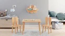 Nordville Rechteckige Kinder Sitzgruppe Mit Häschen Rückenlehne, Natur -Mytoys Home Store 24690325 02