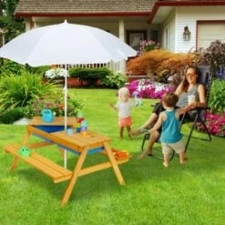 Relaxdays Kindersitzgruppe Holz Mit Schirm -Mytoys Home Store 25040552 03