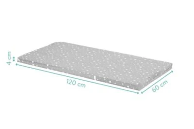 Fillikid Reisebettmatratze Gerollt Sterne Grau 120x60x4 Cm 8 Fillikid Reisebettmatratze Gerollt Sterne Grau 120x60x4 Cm – Bild 6