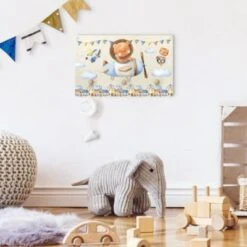 Bilderwelten Kindergarderobe Holz Aquarell Tierpilot Löwe -Mytoys Home Store 25409548 05