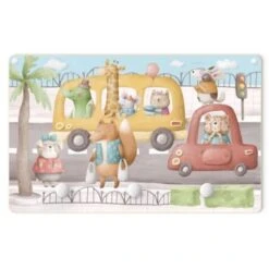 Bilderwelten Kindergarderobe Holz Aquarell Feierabend In Pfotenhausen