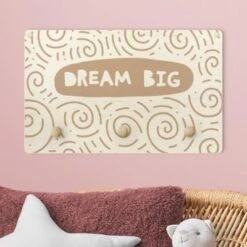 Bilderwelten Kindergarderobe Holz Spruch Dream Big Mit Wirbel Natur -Mytoys Home Store 25411022 03
