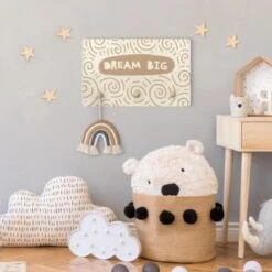 Bilderwelten Kindergarderobe Holz Spruch Dream Big Mit Wirbel Natur -Mytoys Home Store 25411022 05