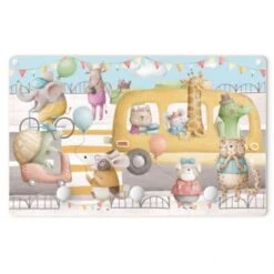 Bilderwelten Kindergarderobe Holz Aquarell Tierfest In Pfotenhausen