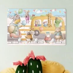 Bilderwelten Kindergarderobe Holz Aquarell Tierfest In Pfotenhausen -Mytoys Home Store 25411043 03