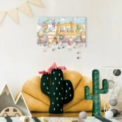 Bilderwelten Kindergarderobe Holz Aquarell Tierfest In Pfotenhausen -Mytoys Home Store 25411043 04