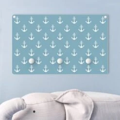 Bilderwelten Kindergarderobe Holz Anker Graublau Weiß -Mytoys Home Store 25411229 03