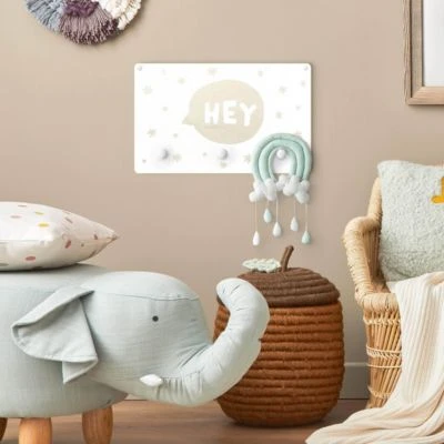 Bilderwelten Kindergarderobe Holz Spruch Hey In Sprechblase Weiß 6 Bilderwelten Kindergarderobe Holz Spruch Hey In Sprechblase Weiß – Bild 4