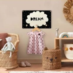Bilderwelten Kindergarderobe Holz Spruch Dream Mit Wolke Schwarz 11 Bilderwelten Kindergarderobe Holz Spruch Dream Mit Wolke Schwarz -Mytoys Home Store 25411576 04