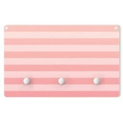 Bilderwelten Kindergarderobe Holz Querstreifen Rosa