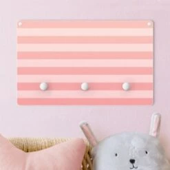 Bilderwelten Kindergarderobe Holz Querstreifen Rosa -Mytoys Home Store 25411688 03