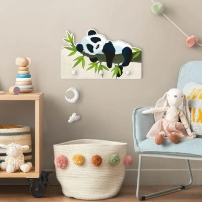 Bilderwelten Kindergarderobe Holz Schlafender Panda 6 Bilderwelten Kindergarderobe Holz Schlafender Panda – Bild 4