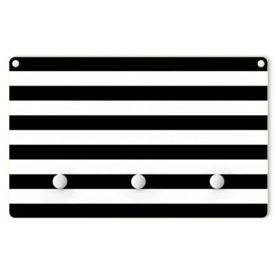 Bilderwelten Kindergarderobe Holz Querstreifen Schwarz Weiß 3 Bilderwelten Kindergarderobe Holz Querstreifen Schwarz Weiß