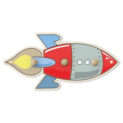 Bilderwelten Kindergarderobe Holz Rakete Rot Blau 3 Bilderwelten Kindergarderobe Holz Rakete Rot Blau