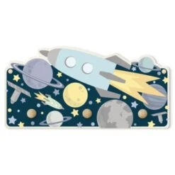 Bilderwelten Kindergarderobe Holz Rakete Und Planeten