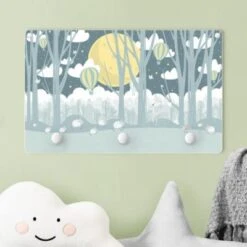 Bilderwelten Kindergarderobe Holz Mond Mit Bäumen Und Häusern -Mytoys Home Store 25413872 03