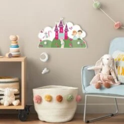 Bilderwelten Kindergarderobe Holz Märchenschloss Mit Prinz Und Prinzessin -Mytoys Home Store 25413876 04