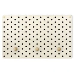 Bilderwelten Kindergarderobe Holz Schwarze Punkte Muster