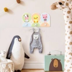 Bilderwelten Kindergarderobe Holz Kuh Küken Schwein -Mytoys Home Store 25413923 04
