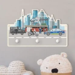 Bilderwelten Kindergarderobe Holz Polizei Und Polizeiautos -Mytoys Home Store 25414151 03