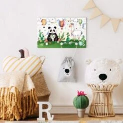 Bilderwelten Kindergarderobe Holz Panda Und Lama Aquarell -Mytoys Home Store 25414383 04