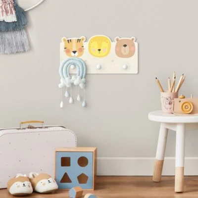 Bilderwelten Kindergarderobe Holz Süßer Zoo - Tiger Löwe Und Bär 7 Bilderwelten Kindergarderobe Holz Süßer Zoo - Tiger Löwe Und Bär – Bild 5