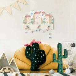 Bilderwelten Kindergarderobe Holz Häuser Und Heißluftballons -Mytoys Home Store 25418071 05