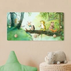 Bilderwelten Kindergarderobe Holz Kleiner Tiger - Baumbrücke -Mytoys Home Store 25418523 03